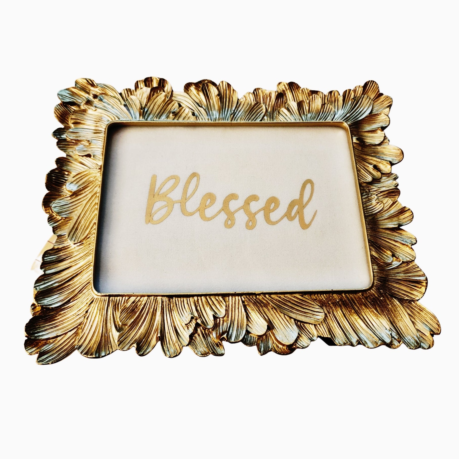 Blessed Gold Leaf Effect Jewelry Tray / Vanity Tray / Display Frame